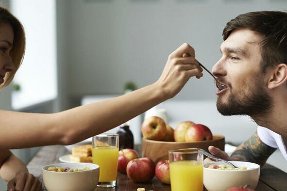 Dietary food for men with prostatitis