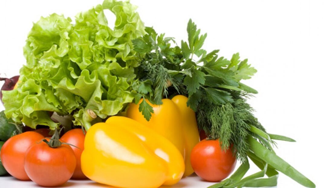 vegetables during treatment of prostatitis
