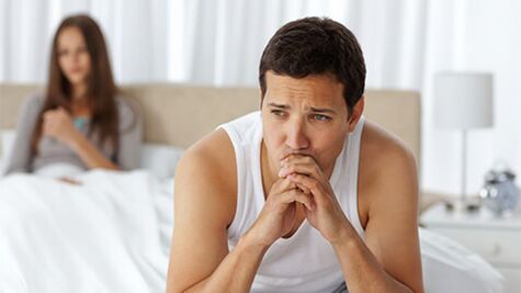Problems in bed of a man due to prostatitis